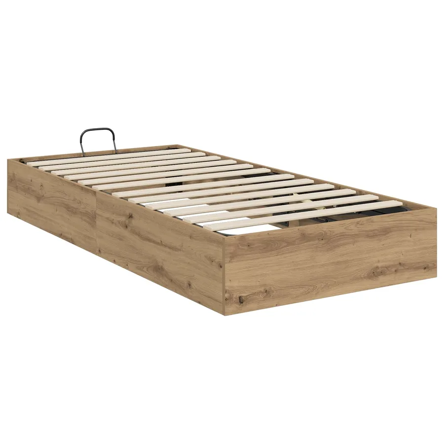 Cadre de lit ottoman Chêne Artisanal 75,5 x 190 cm - 7