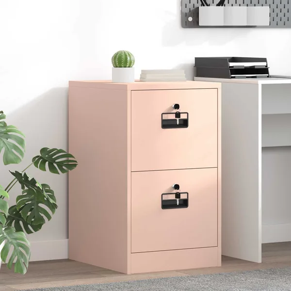 Cabinet de Dossier Rose 44 x 50 x 74,5 cm Acier Laminé à Froid