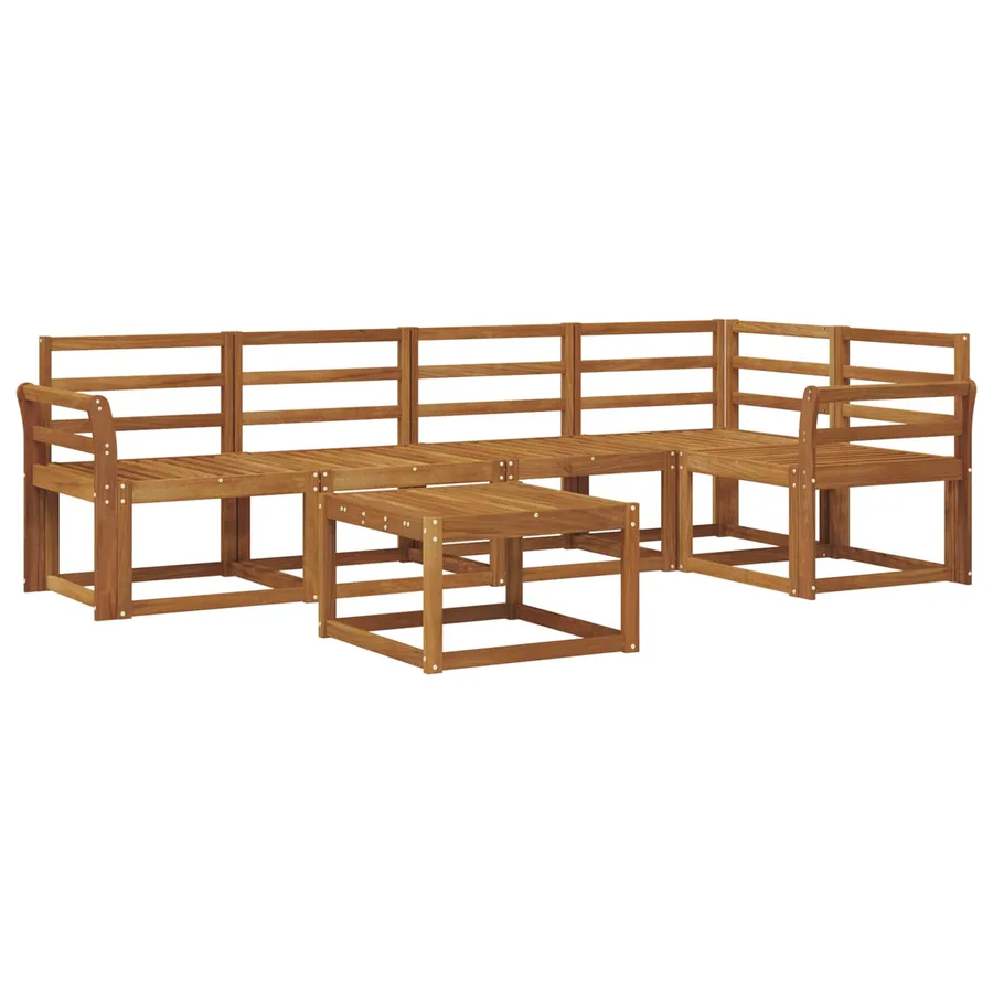 Ensemble de canapés d'extérieur 6 pcs Naturel - 2