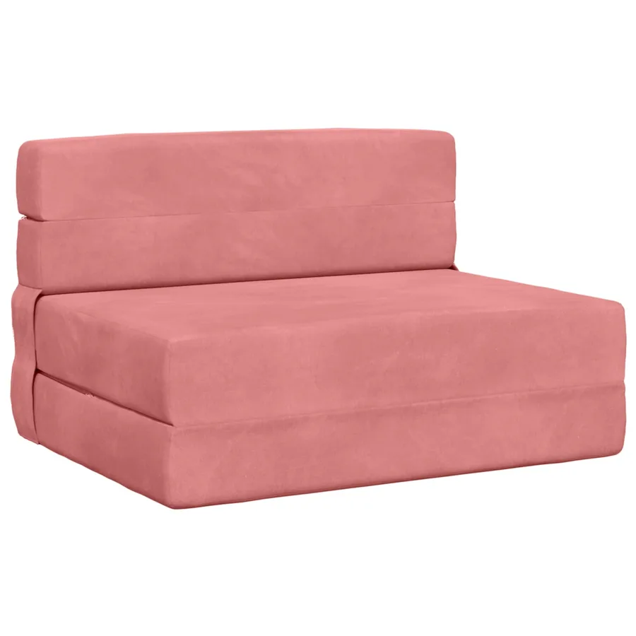 Canapé-lit pliable Rose 70 x 72 x 60 cm Tissu - 2