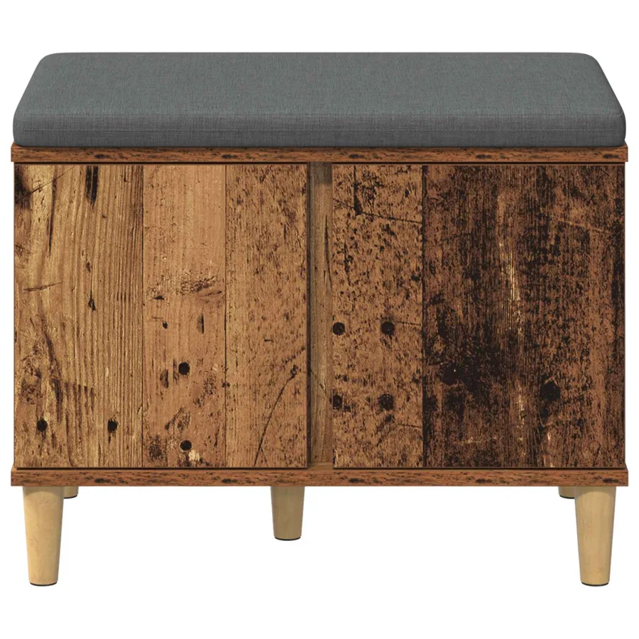Banc d'entrée avec coussin Bois ancien 60 x 38 x 46 cm - 6
