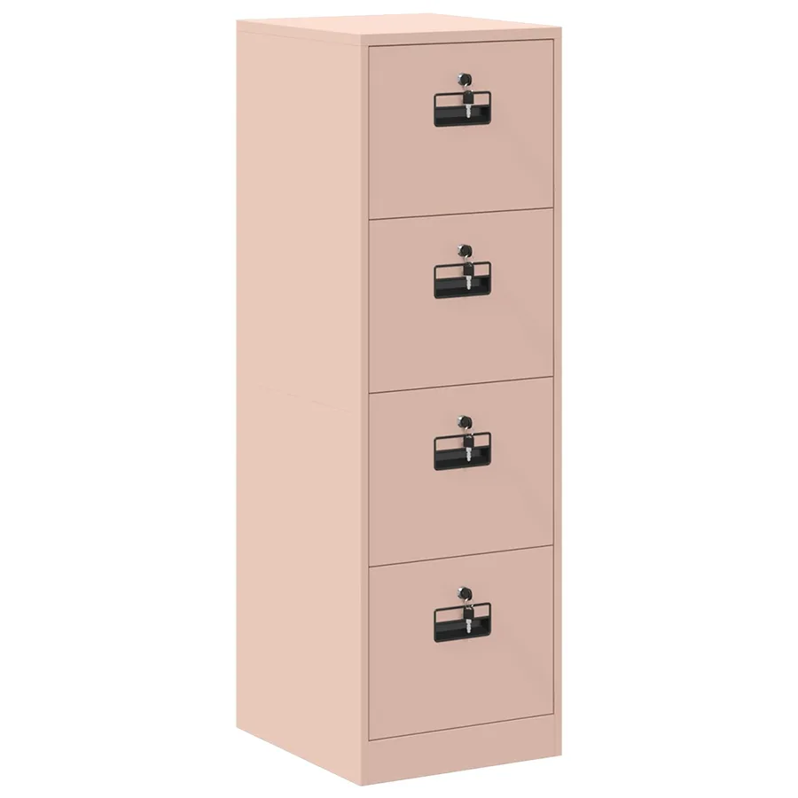 Cabinet de Dossier Rose 44 x 50 x 139 cm Acier Laminé à Froid - 2