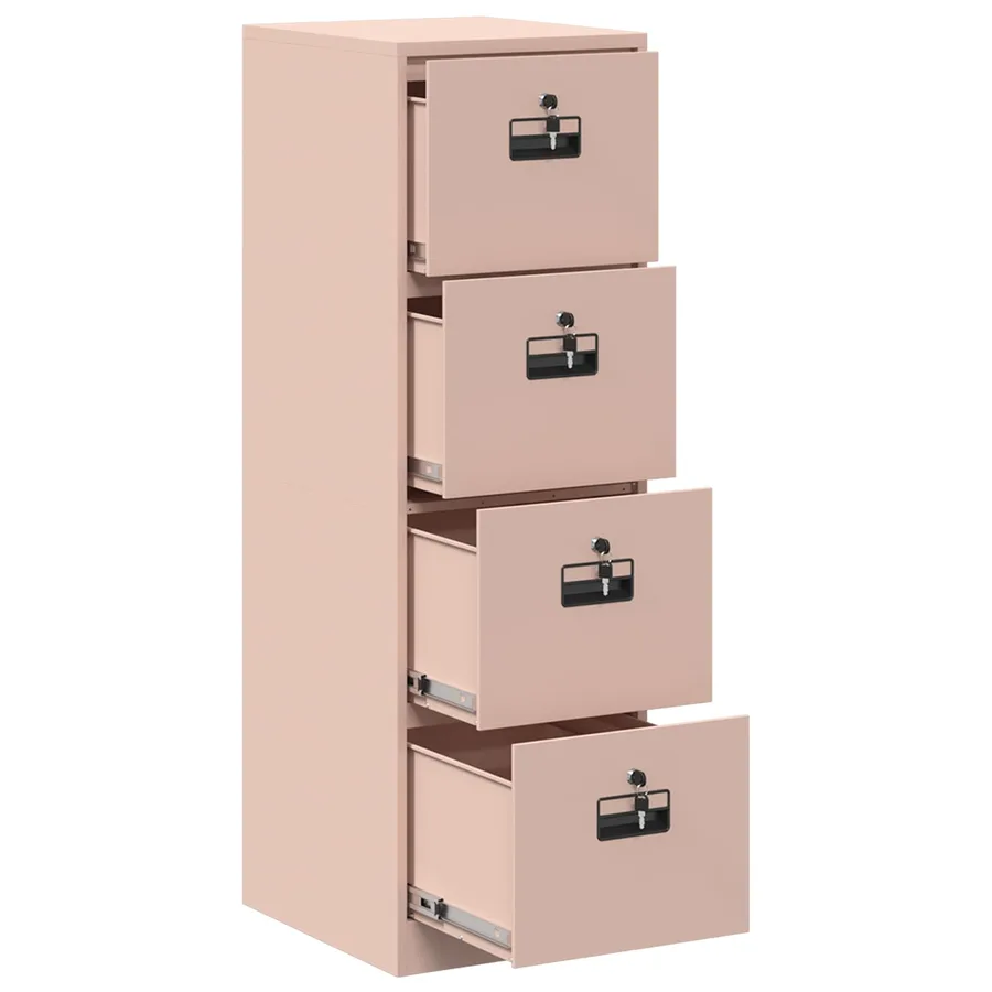 Cabinet de Dossier Rose 44 x 50 x 139 cm Acier Laminé à Froid - 6