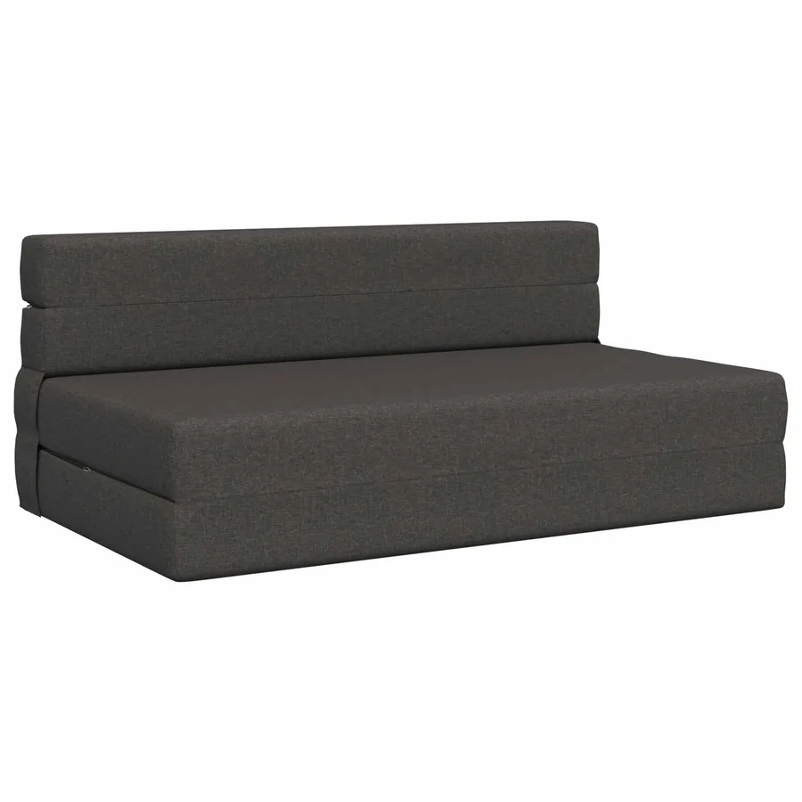 Canapé-lit pliable Gris foncé 152 x 86,5 x 60 cm Tissu - 2