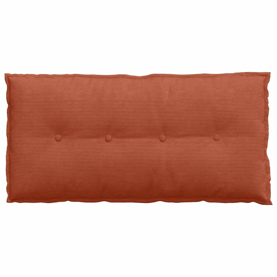 Coussin de Dos Rouge orange 100 x 50 cm Tissu en velours côtelé - 6