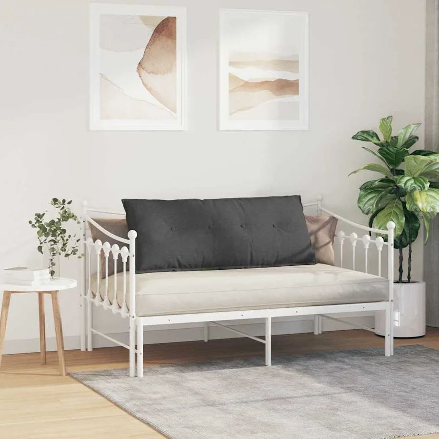 Coussin de Dos Gris foncé 120 x 50 cm Tissu en velours côtelé - 4