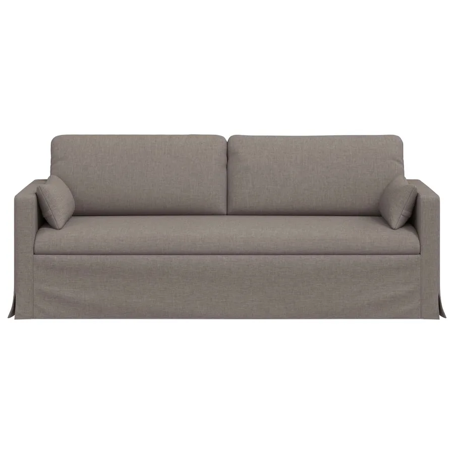 Canapé Taupe 198 x 78 x 80 cm tissu - 4