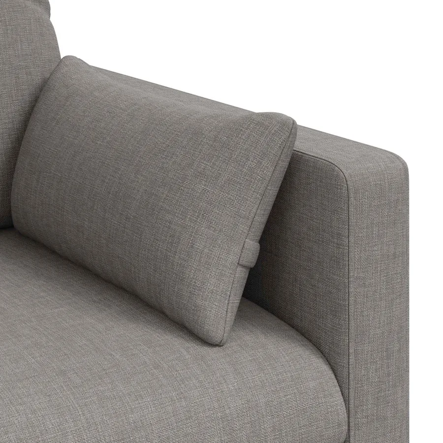 Canapé Taupe 198 x 78 x 80 cm tissu - 7