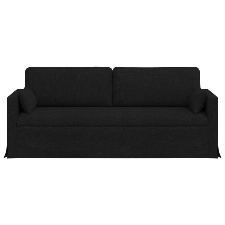 Canapé Noir 198 x 78 x 80 cm tissu - 4