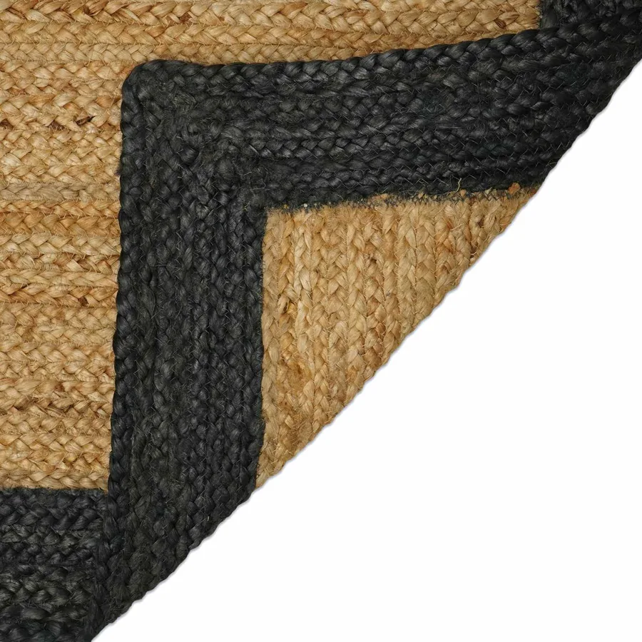 Tapis de surface Gris foncé 120 x 120 cm Jute - 4