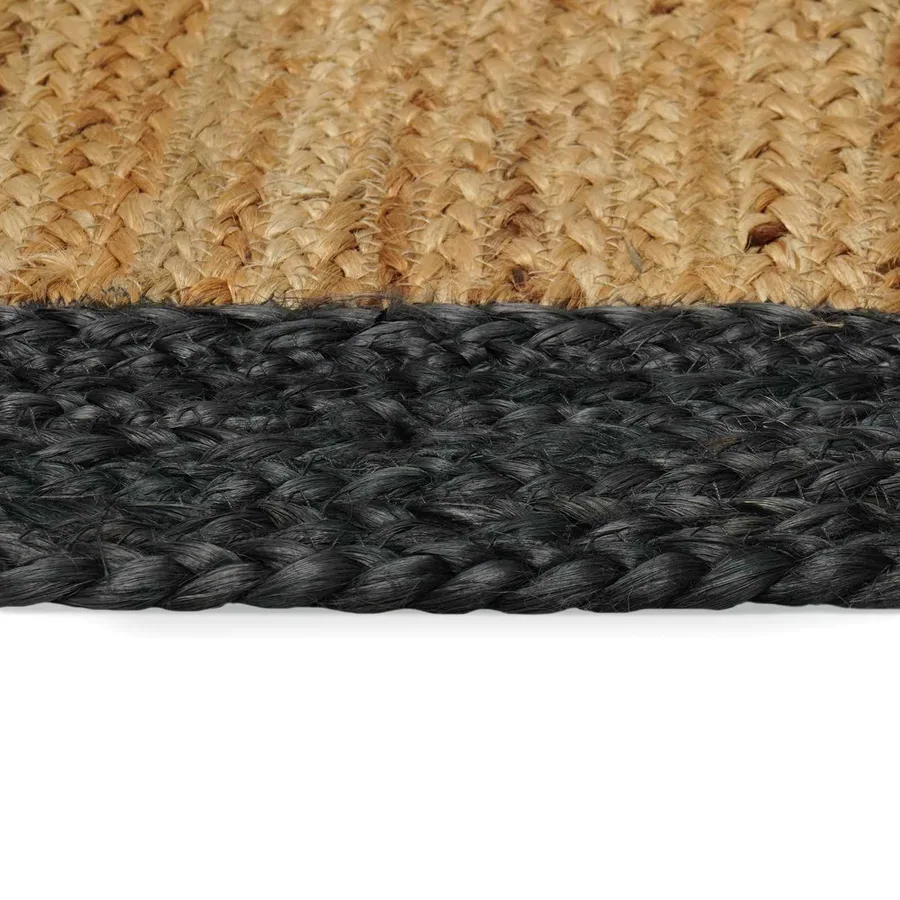 Tapis de surface Gris foncé 120 x 120 cm Jute - 5