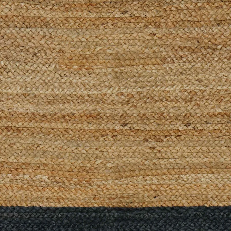 Tapis de surface Gris foncé 120 x 120 cm Jute - 6