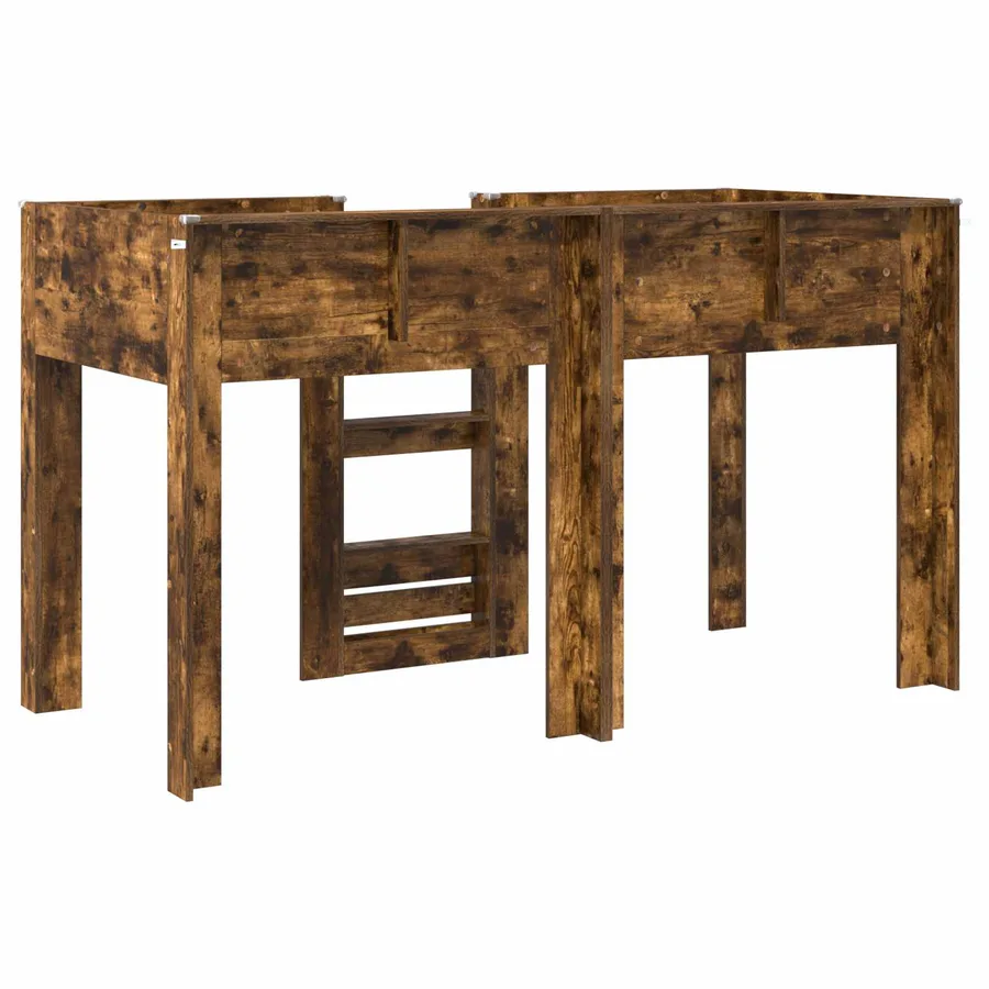 Lit Superposé pour Enfants avec stockage Chêne fumé 75 x 190 cm - 7