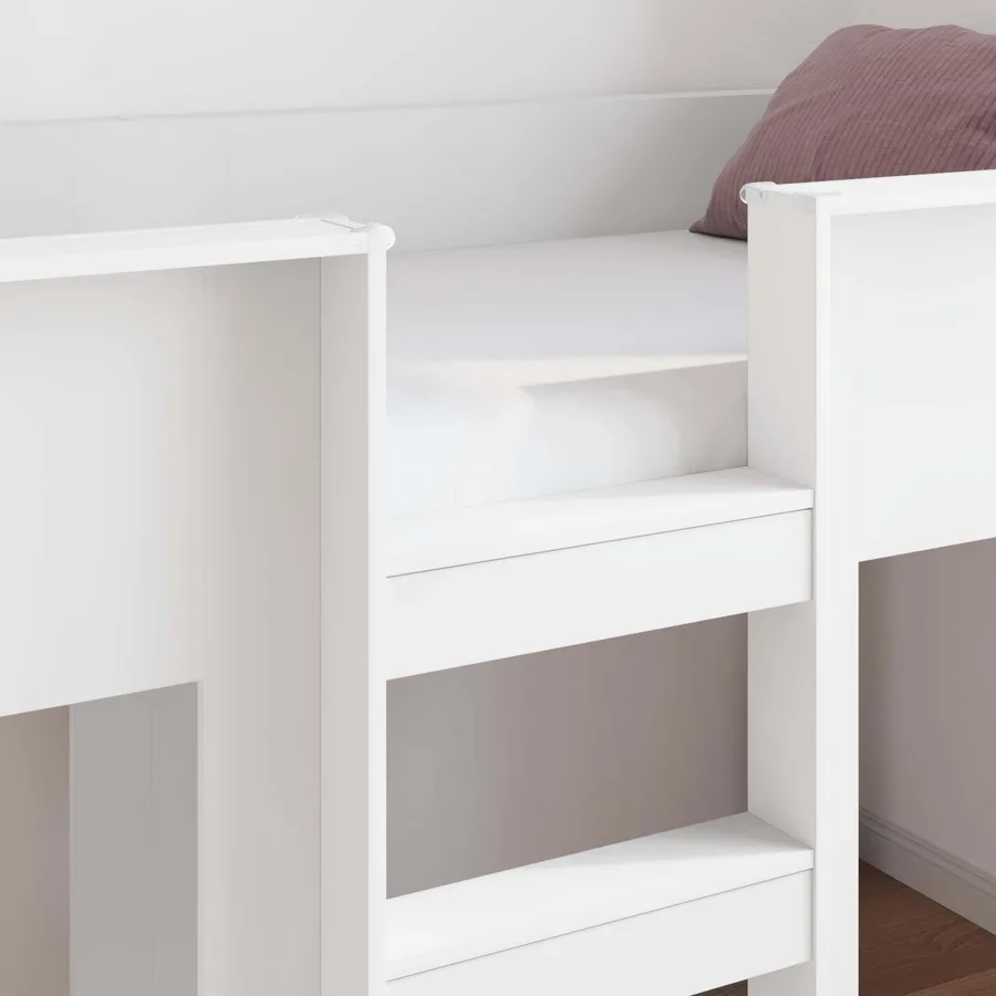 Lit Superposé pour Enfants Blanc 75 x 190 cm Bois d'ingénierie - 3