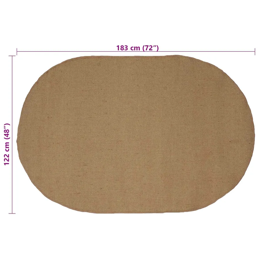 Tapis de surface Naturel 122 x 183 cm Jute - 7