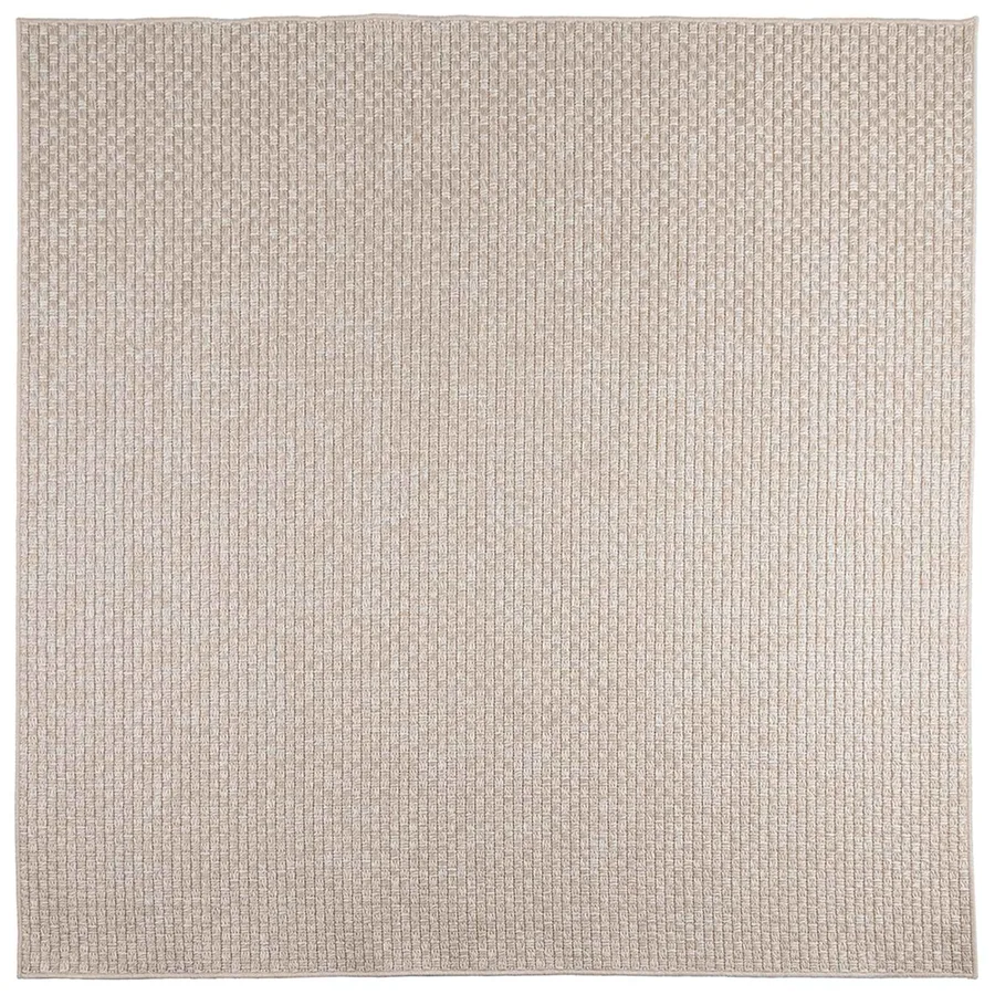 Tapis de surface Carré FARO Crème 240 x 240 cm Polyester - 2