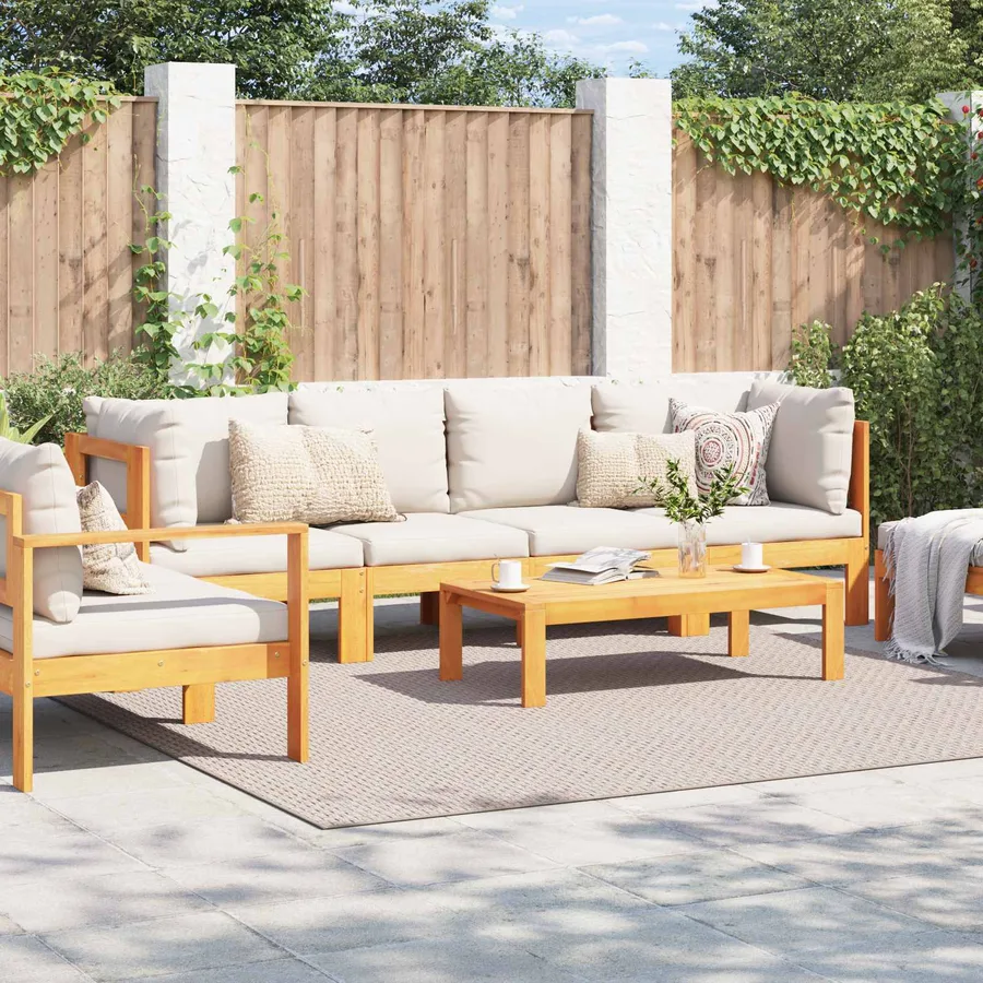 Tapis de surface Carré FARO Crème 240 x 240 cm Polyester - 3