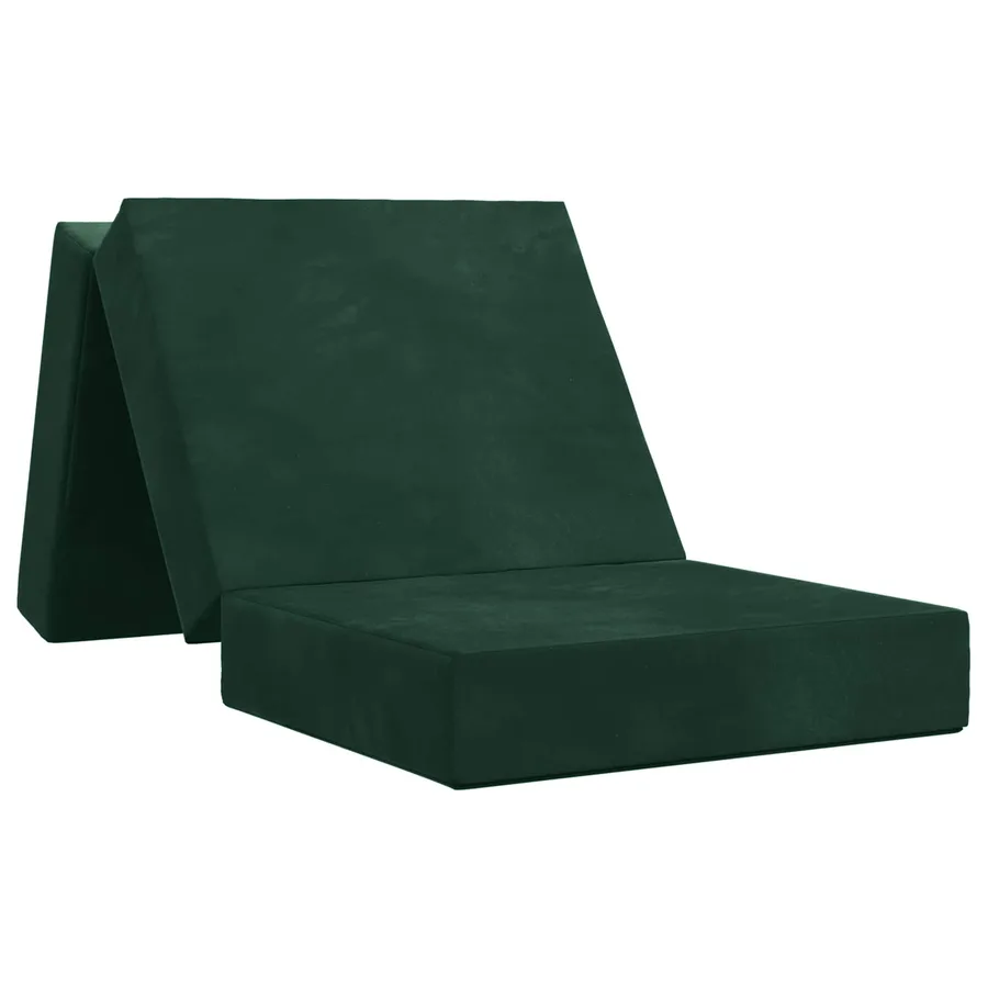 Canapé-lit pliable 75 x 67 x 45 cm Vert foncé - 2