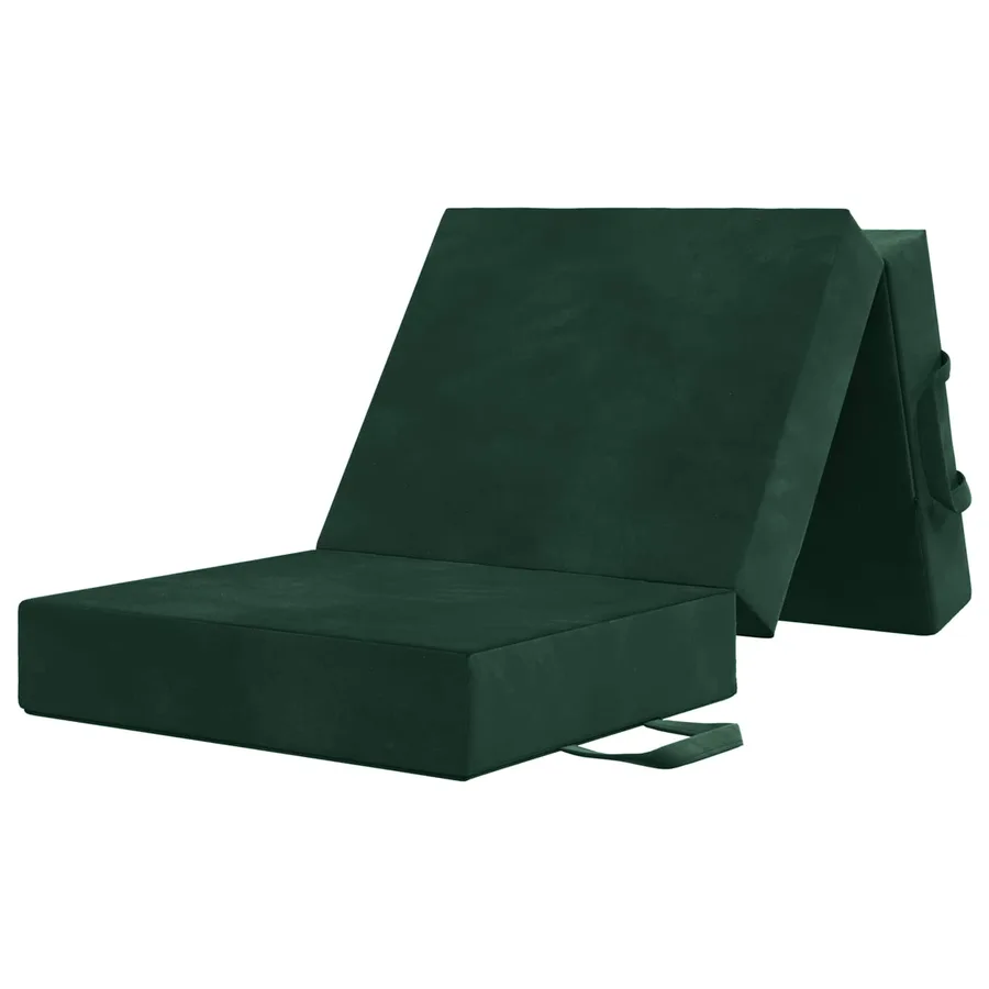 Canapé-lit pliable 75 x 67 x 45 cm Vert foncé - 3
