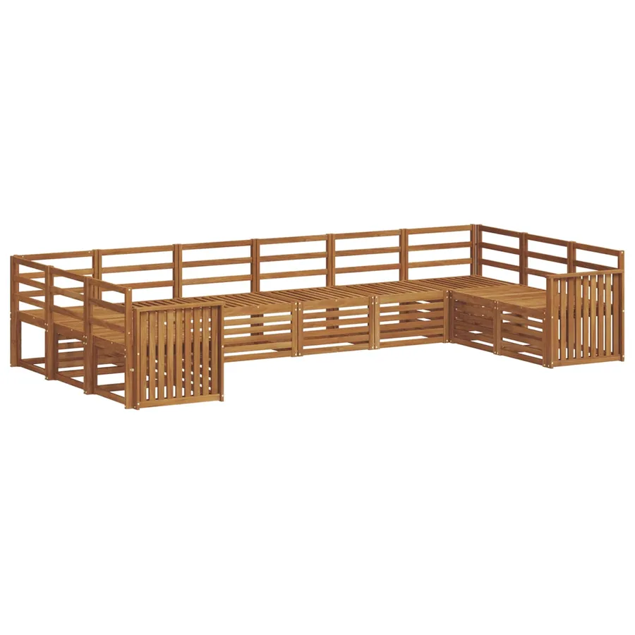 Ensemble de canapé d'angle 10 pcs Naturel - 2