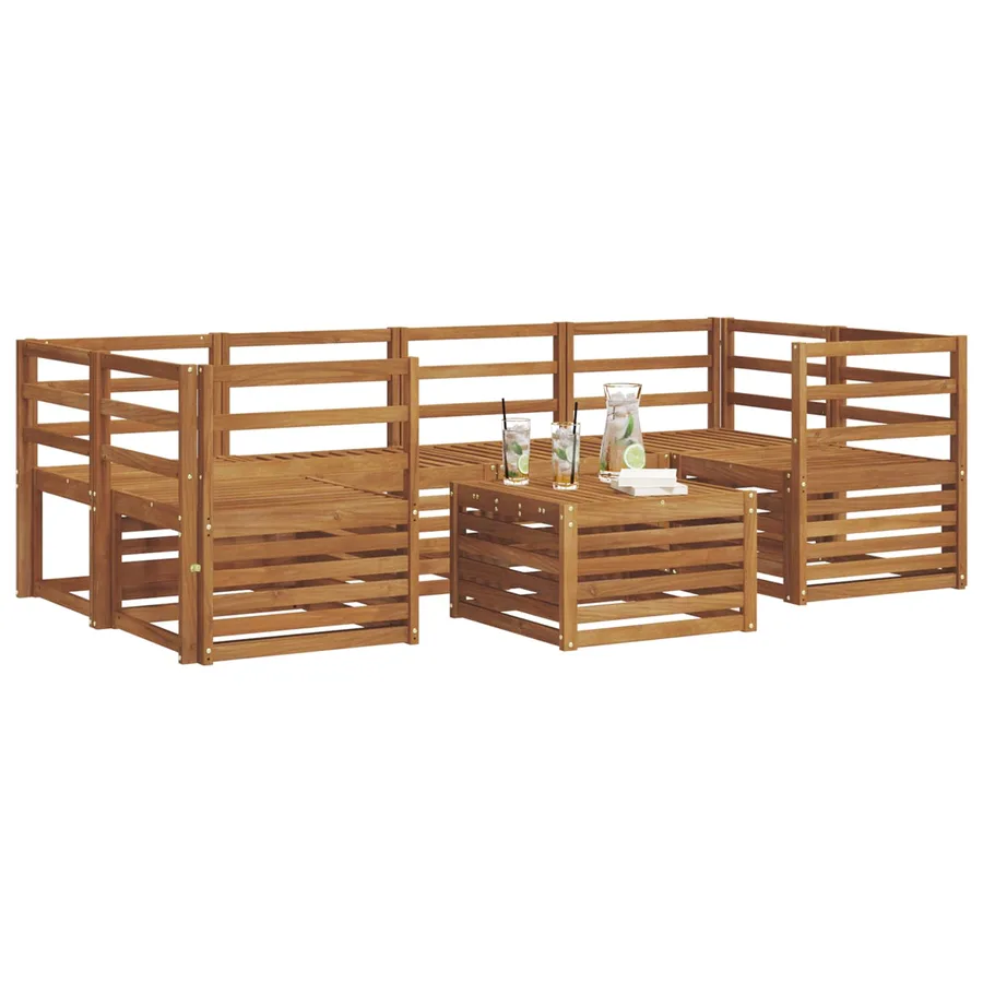 Ensemble de canapés d'extérieur 7 pcs Naturel - 3