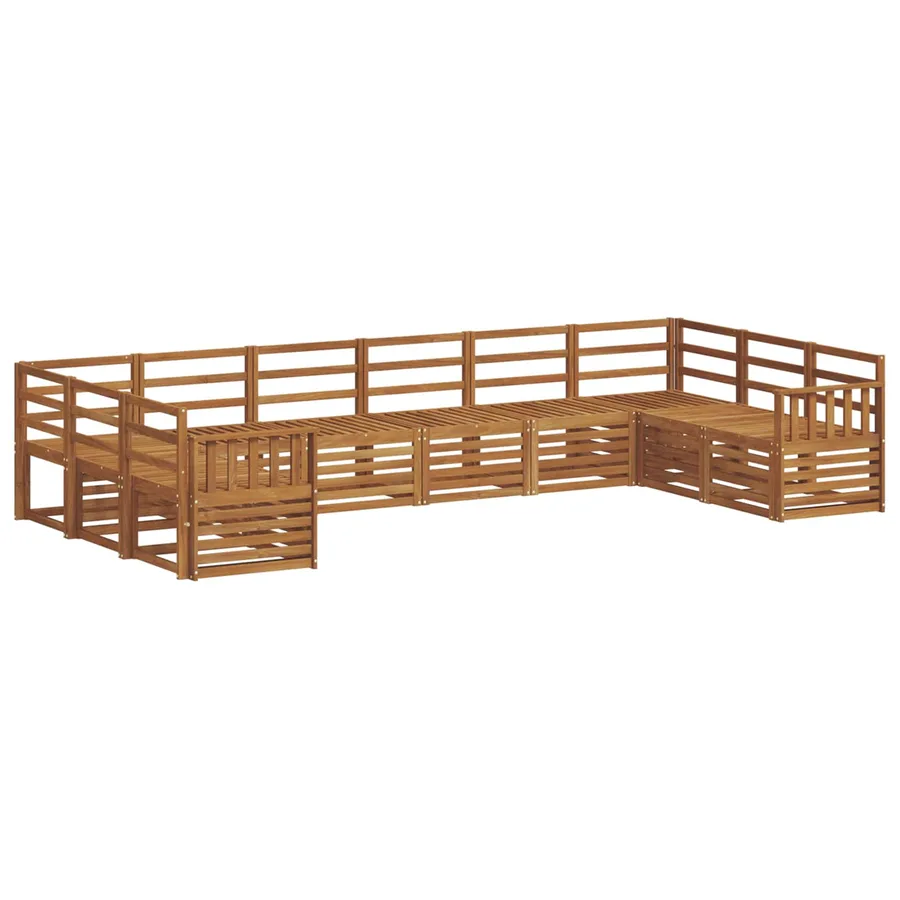 Ensemble de canapé d'angle 10 pcs Naturel - 2