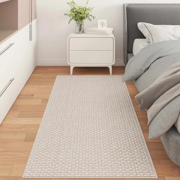 Tapis de surface Rectangulaire FARO Crème 200 x 80 cm Polyester