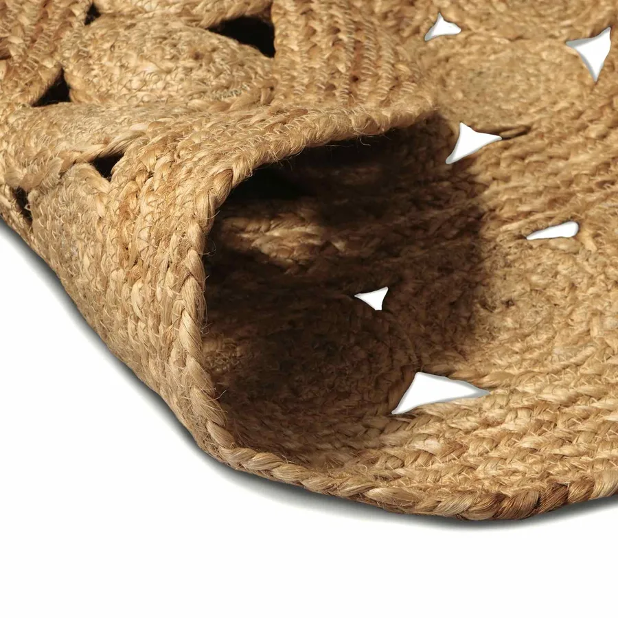 Tapis de surface Naturel 122 x 183 cm Jute - 5