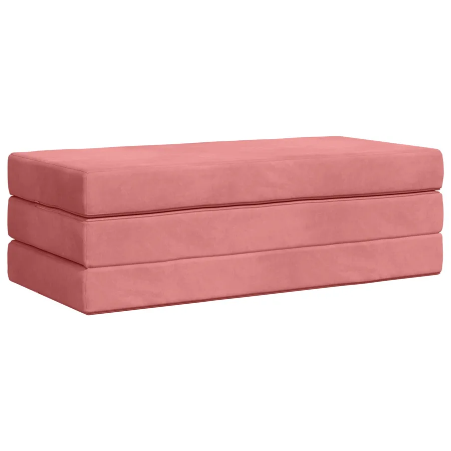 Canapé-lit pliable 140 x 67 x 45 cm Rose - 3