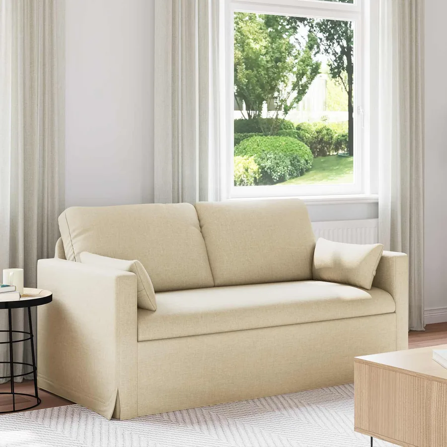 Canapé Crème 158 x 78 x 80 cm tissu