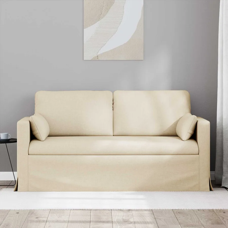 Canapé Crème 158 x 78 x 80 cm tissu - 3