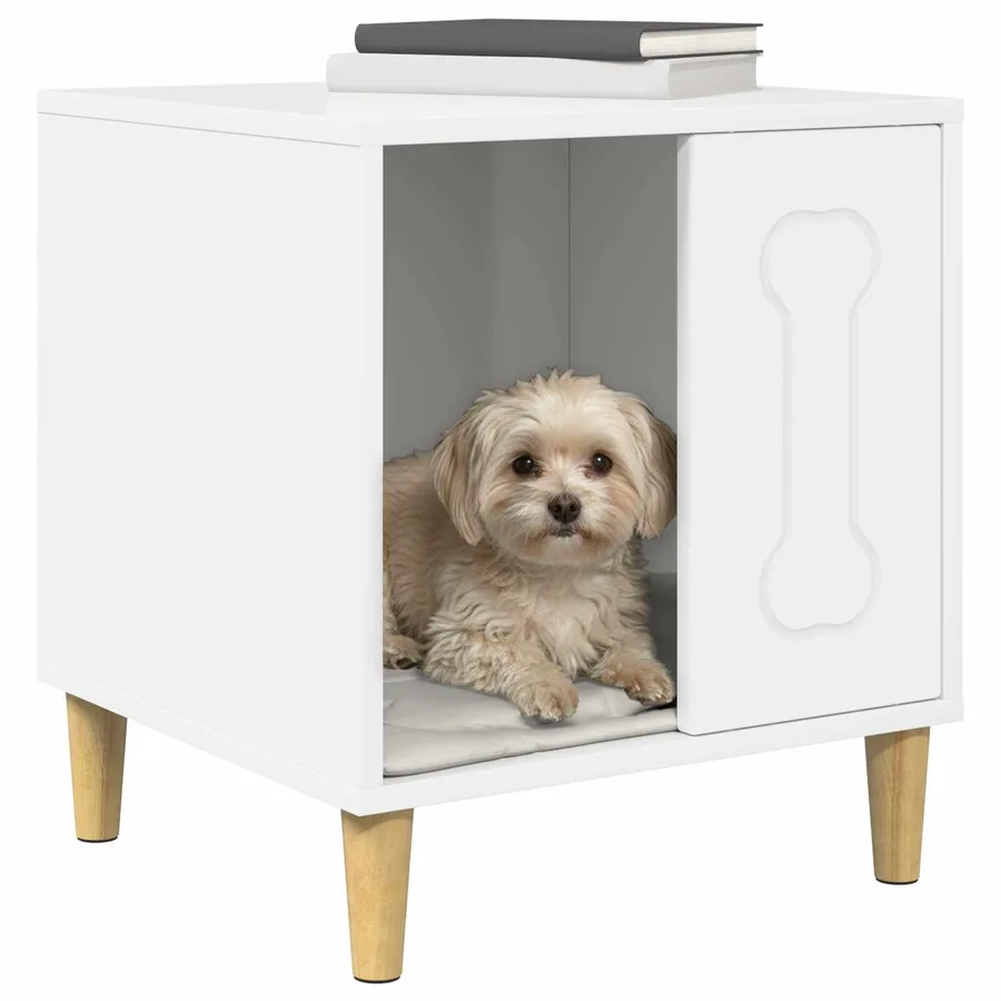 Maison pour Chiens Blanc Brillant 44 x 42 x 49 cm - 3