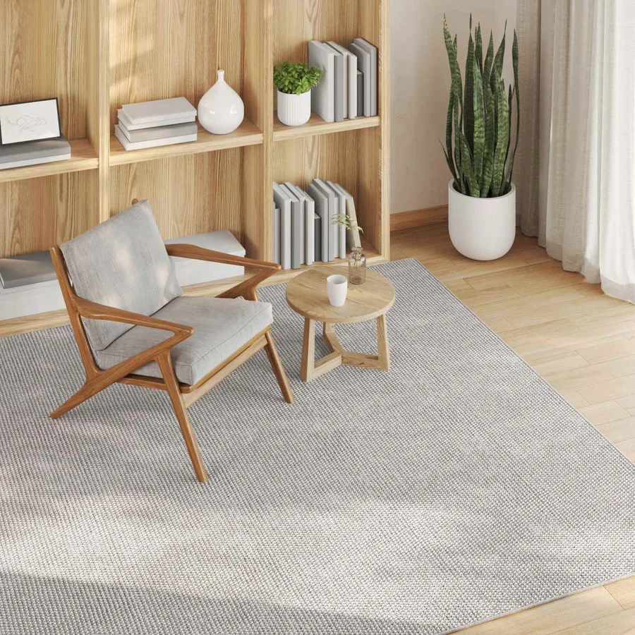 Tapis de surface Carré LUGO Crème 120 x 120 cm Polyester - 3