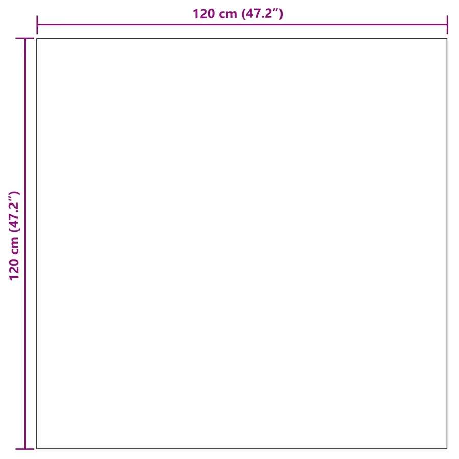 Tapis de surface Carré LUGO Crème 120 x 120 cm Polyester - 8