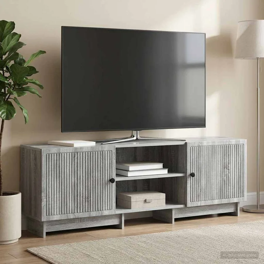 Meuble TV Gris Sonoma 150 x 31 x 50 cm Bois d’ingénierie - 4