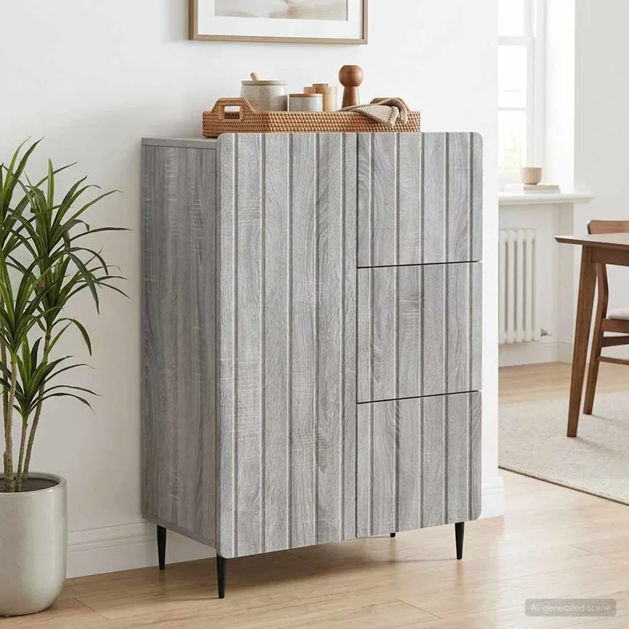 Buffet Sonoma gris 66 x 34,5 x 91,5 cm Bois d'ingénierie - 4