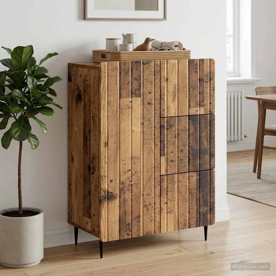 Buffet Bois ancien 66 x 34,5 x 91,5 cm Bois d'ingénierie - 4