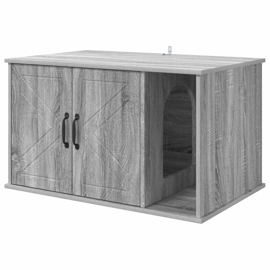 Maison pour chat Gris Sonoma 85 x 55 x 50 cm Bois d'ingénierie - 2