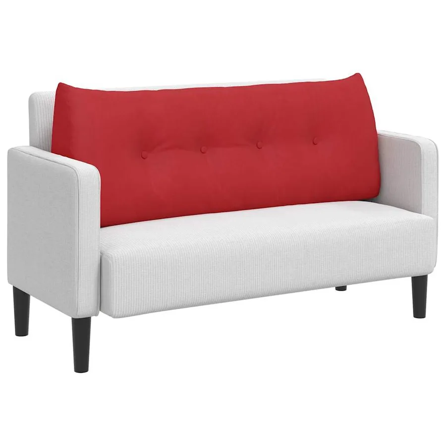Coussin de Dos Rouge 120 x 24 x 50 cm tissu - 3