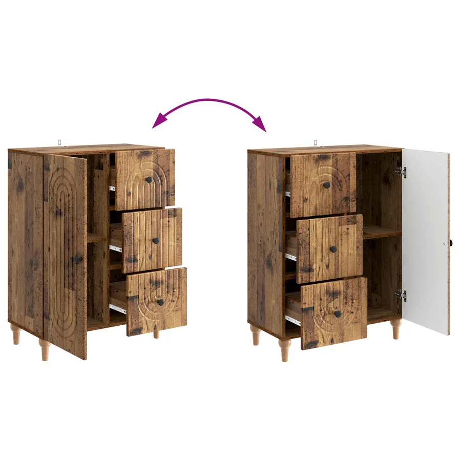 Buffet Bois ancien 66 x 34,5 x 90 cm Bois d'ingénierie - 10