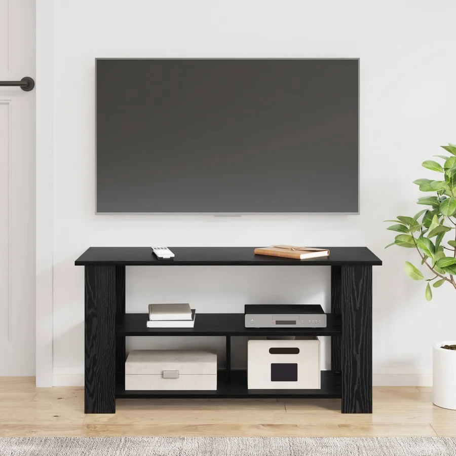 Support de télévision Chêne noir 100 x 40 x 50 cm - 4