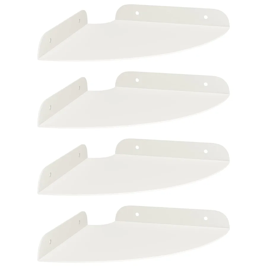 Étagère flottante avec étagère 4 pcs Blanc 18 x 18 x 2 cm - 2