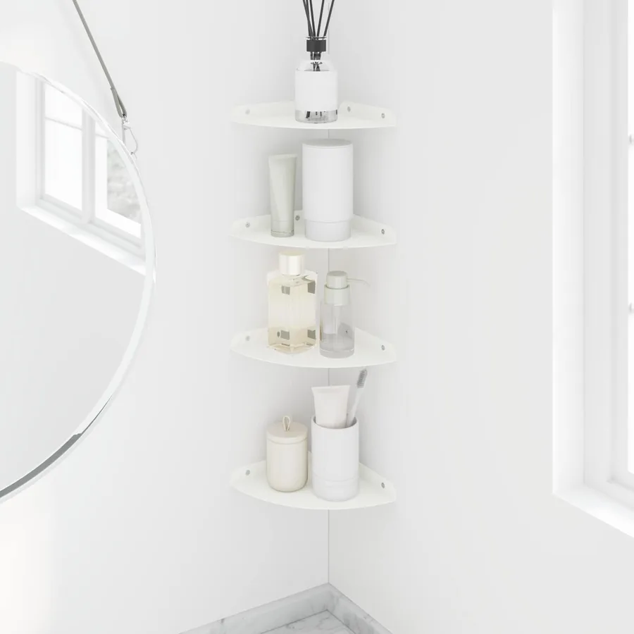 Étagère flottante avec étagère 4 pcs Blanc 18 x 18 x 2 cm - 4