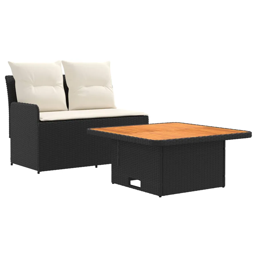 Canapé de jardin avec accoudoirs et table relevable 2 Pièce - 2