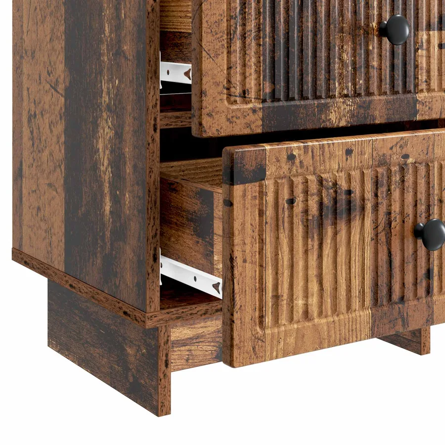 Cabinet de chevet avec tiroir Bois ancien 43 x 34,5 x 47,5 cm - 9