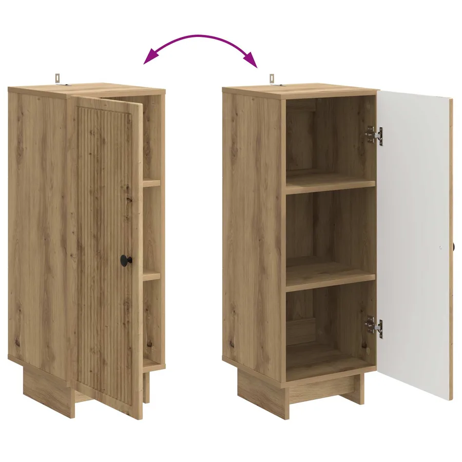 Buffet Chêne artisanal 33 x 34,5 x 90 cm Bois d'ingénierie - 11