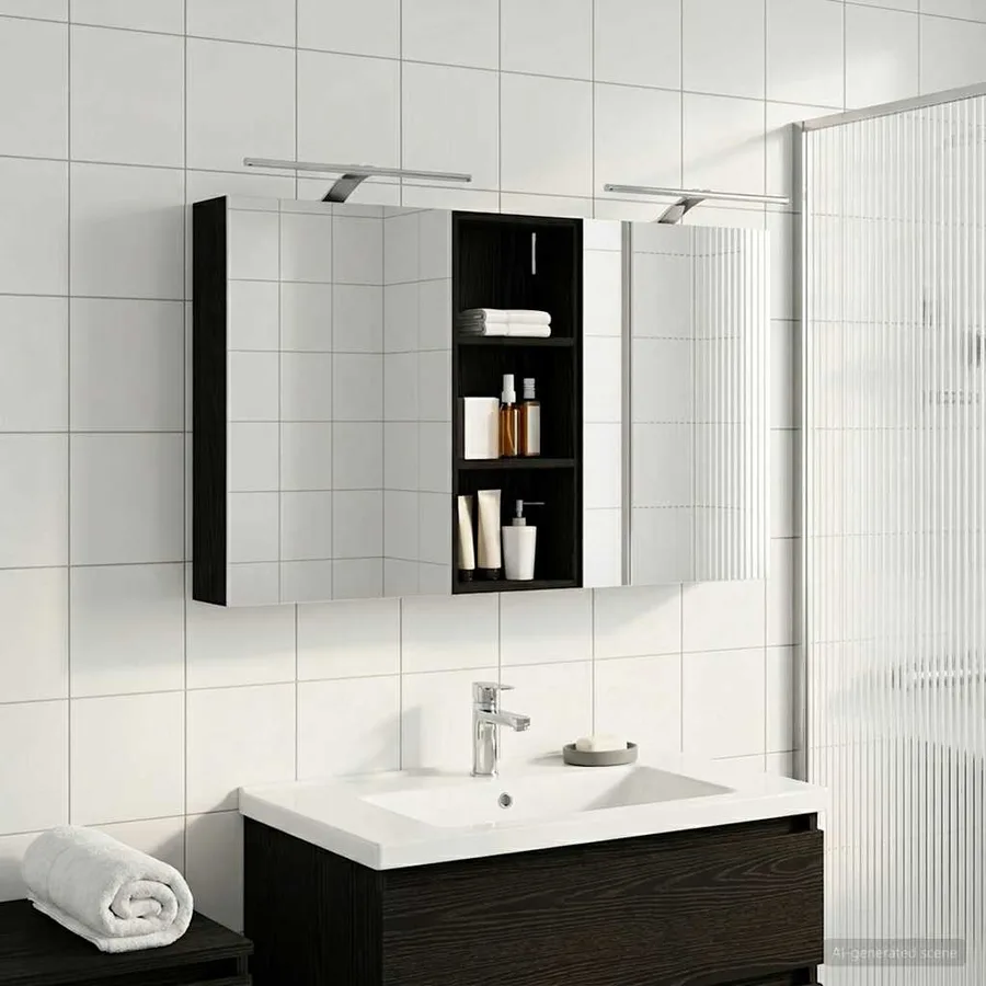 Ensemble de Meubles de Salle de Bain 3 pcs 130 x 14,5 x 70 cm - 4