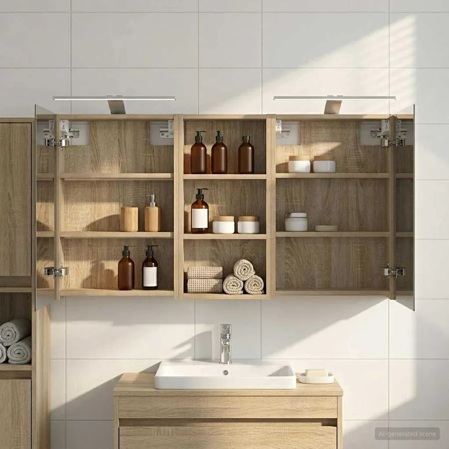 Ensemble de Meubles de Salle de Bain 3 pcs 110 x 10,5 x 60,5 cm