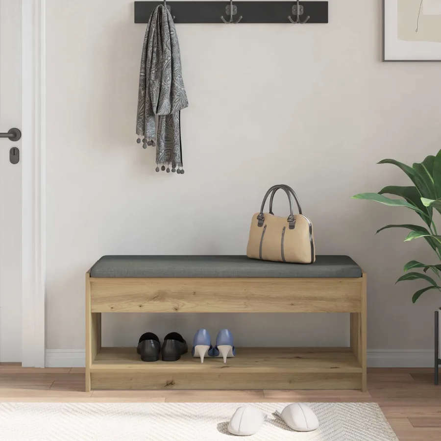 Banc d'entrée Chêne Artisanal 103 x 38 x 45 cm - 4