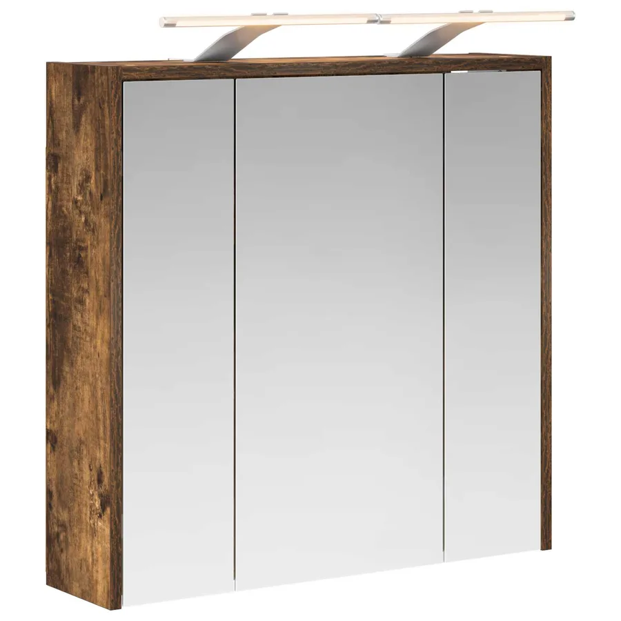 Armoire Miroir de Salle de Bain Chêne fumé 63,5 x 16 x 62,5 cm - 2